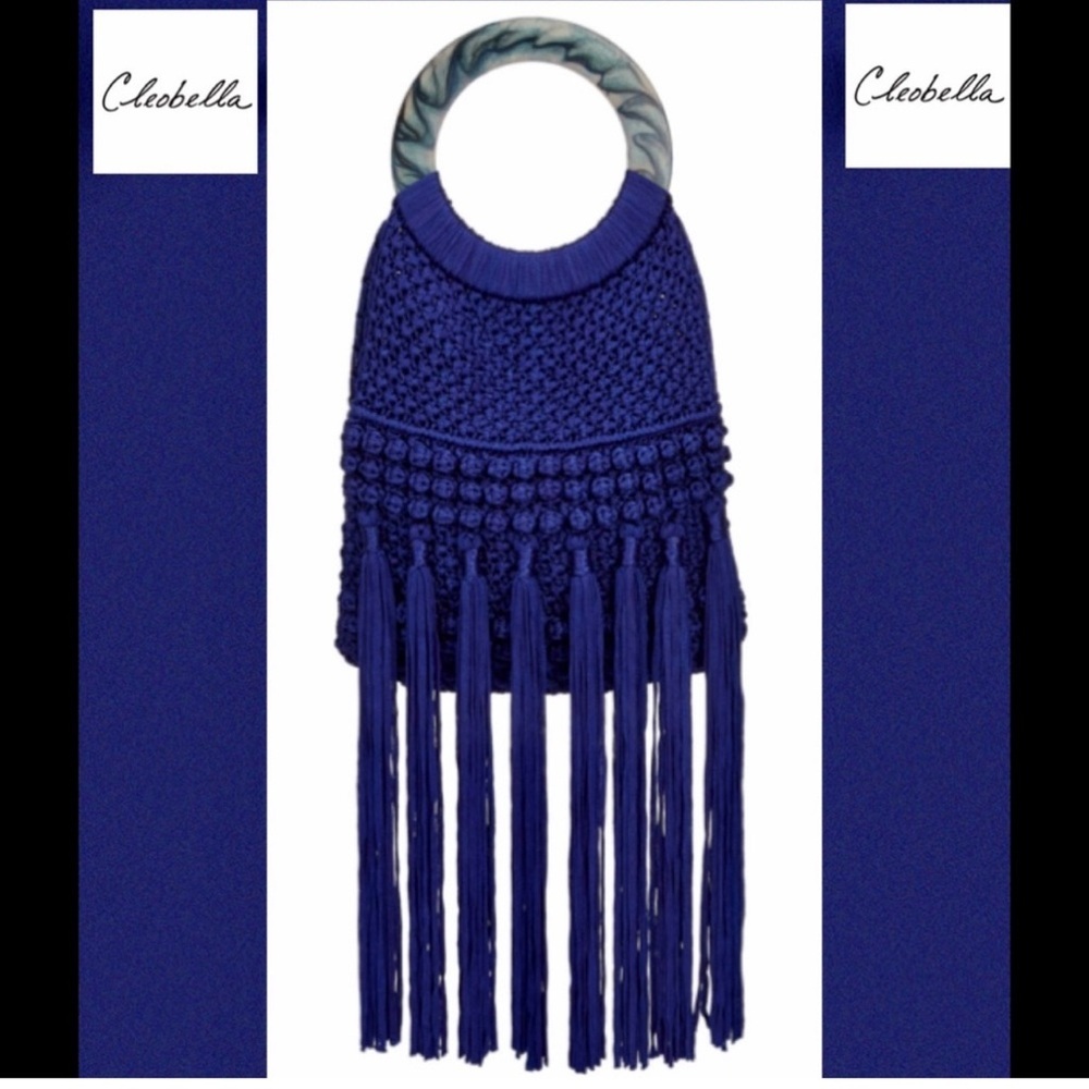 NWT Cleobella Authentic Cobalt Macrame Fringed Cr… - image 3